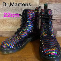 Dr,Martens ドクターマーチン スパンコール レインボー 22cm