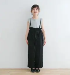 新品・タグ付！DOORS フリル バギーキャミサロペット ブラック 120cm