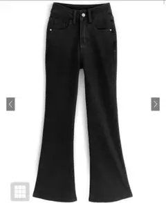 GRL フレアデニムパンツ[at2201] ブラックSサイズ　新品タグ付き