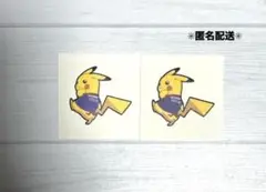 【新品・未使用】ピカチュウ　デコキャラシール2枚　サムライブルー　極美品！