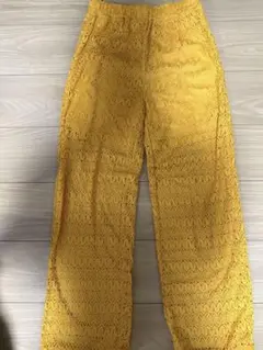 イエロー レースパンツ Mサイズ