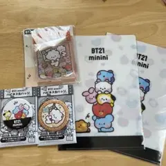 BT21 minini ハピネス RJ アクリルスタンド 缶バッジ