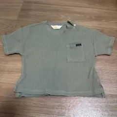 カーキ ポケット付き ワッフル Tシャツ 95サイズ