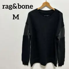 美品 rag&boneラグアンドボーン ブラッククルーネック スウェット【M】