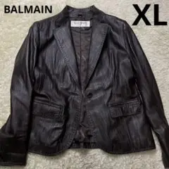 XL バルマン ラムレザージャケット レディース ダークブラウン 大きめ