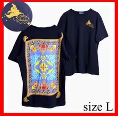 Disney アラジン　魔法の絨毯　Tシャツ　ネイビー　Lサイズ