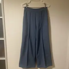 ストレッチワイドパンツ センタープレス ウエストゴム