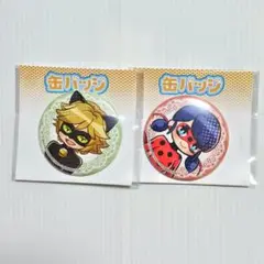 ミラキュラス レディバグ&シャノワール 缶バッジ POP art