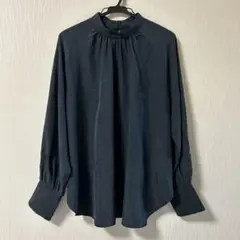 SALE＊ナノユニバース☆ハイネックギャザーブラウス