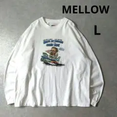 MELLOW　長袖カットソー　サーフ系　プリントロゴ　Lサイズ