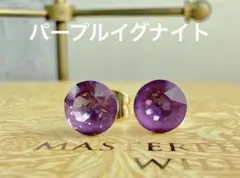 スワロフスキー・クリスタル®︎ パープルイグナイト ピアス 6mm