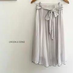 CROON A SONGシフォンメローフレアスカート0409