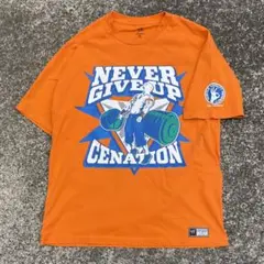 WWEオフシャル ジョン・シナ"NEVER GIVE UP" XL 古着Tシャツ