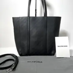 定価13万✨バレンシアガ エブリデイ 2way トートバッグ レザー 黒