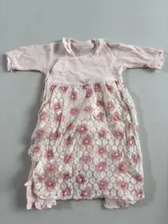 コンビミニ　花柄ドレスオール