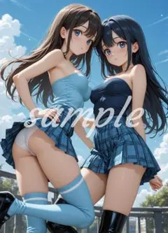 p-16[4K 高画質] A4 ポスター 美少女 美女 かわいい イラスト お尻