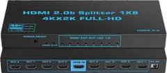 HDMI2.0 1X8スプリッター、ズーム機能付き1入力8出力スプリッター、1対