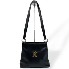 極美品　paloma picasso ショルダーバッグ　ブラック　レザー