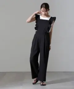 【2024AW/定価8470円】ナノユニバース フリルスリーブオールインワン