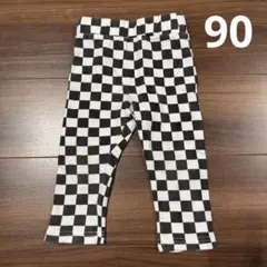 しまむら　RRmoment チェック柄 レギンス 90