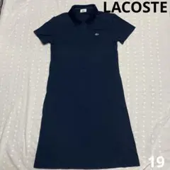 LACOSTE ラコステ　ネイビー 半袖ポロワンピース 42