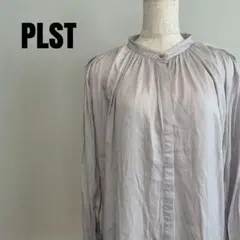 未使用　PLST グレー　長袖シャツ　M
