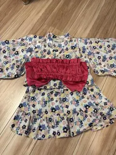 ビスケットクラブ 浴衣 ベビー 80 セパレート 女の子 花柄