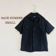 BACK NUMBER ブラック 半袖シャツ （S）カジュアル　フロントボタン