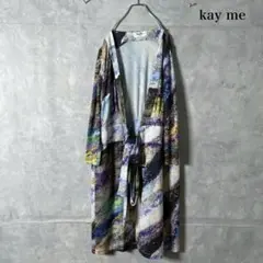kay me ケイミー 総柄 ラップワンピース 前開き N1361