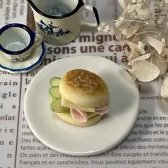 ミニチュアフード「イングリッシュマフィンサンド」
