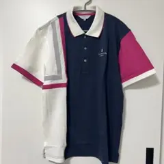 LANVIN SPORTポロシャツサイズ40 ネイビー ゴルフウェアメンズ日本製