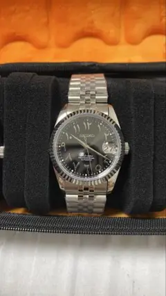 SEIKO モドス自動巻き 腕時計 ブラック 36mm