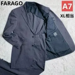 美品✨ アオキ FARAGO ビジネススーツ ストライプ 黒 A7 大きいサイズ