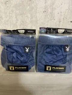 【ラスト1セット】PLAYBOY メンズ　ビキニ　Lサイズ　2枚　ネイビー