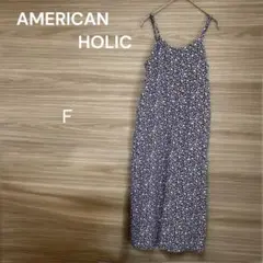 アメリカンホリック 【F】花柄　総柄　キャミソールオールインワン ポケット