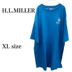 【極美品】H.L.MILLER Tシャツ XLライトブルー USA製 ビンテージ