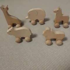 木製動物おもちゃ5体セット