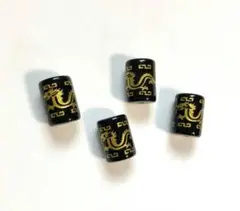 ４個セット　ブラックオニキス金彫新品