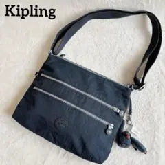 美品✨チャーム付Kipling キプリング ショルダーバッグ 軽量 ナイロン