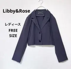 リビーアンドローズ　クロップドジャケット グレー レディース　フリーサイズ
