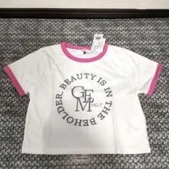 ☆新品タグ付☆PINKlatteピンクラテ☆ショート丈Tシャツ☆M150☆