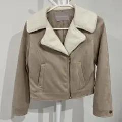 スエードライダースボアジャケット