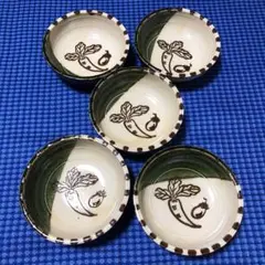 used 昭和レトロ　シンプル　和食器　中鉢　　5つ