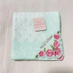 LIZ LISA リズリサ 花柄刺繍ハンカチ ミントグリーン タオルハンカチ