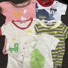 70cm 半袖 ロンパース 5枚セット 女の子 男の子 まとめ売り