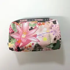 レスポートサック ピーチフレスカ柄 花柄 ピンク ポーチ