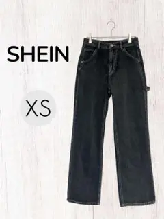 SHEIN ブラック ワイドレッグデニム 【XS】 デニムパンツ