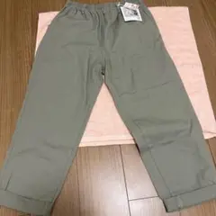 しまむら シェフパンツ ワイドパンツ L カーキ ライトグリーン