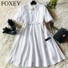 8.8万✨未使用級 フォクシー ロングワンピース 24年新作 ベージュ 40 定価14.3万✨美品 フォクシー ロングワンピース 2023年 現行