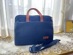 BELLEMOND ビジネスバッグ PCケース ブラウン×ネイビー M 2way